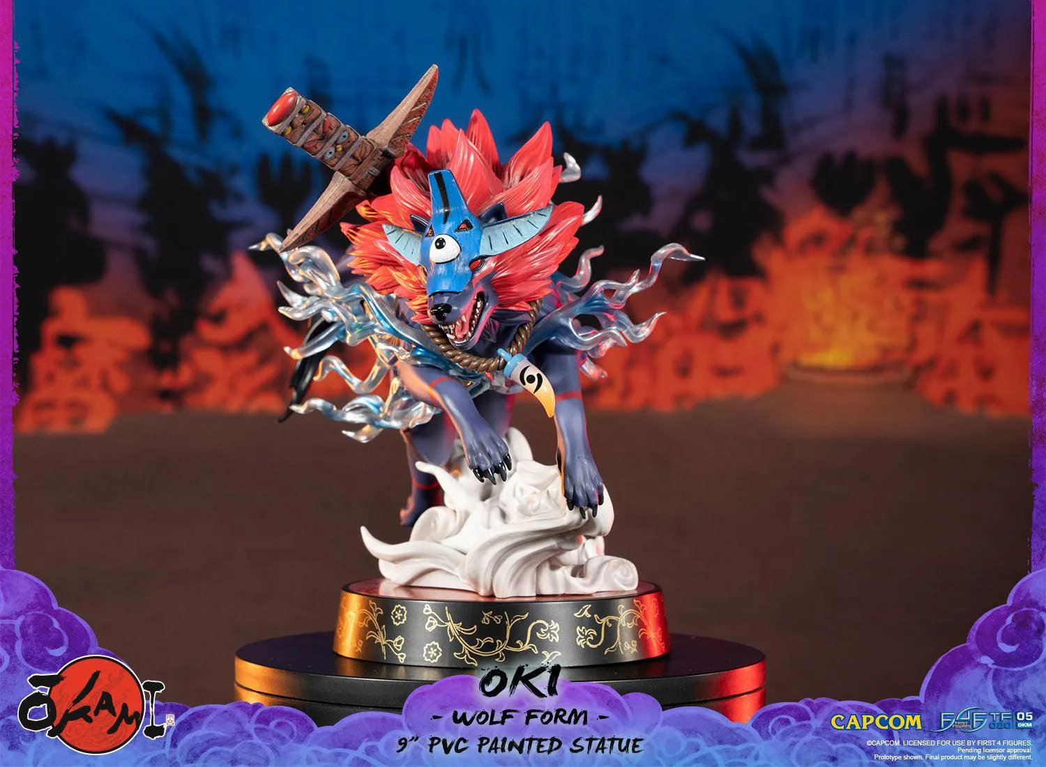 First 4 Figures Okami Oki Wolf Form statueta PVC Standard glow