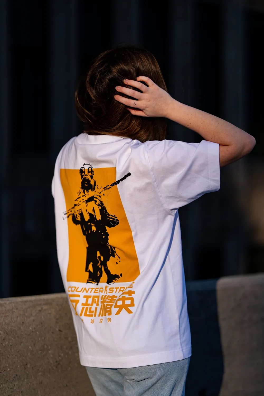 ESL Agent Tee tricou alb CS2 bumbac print spate