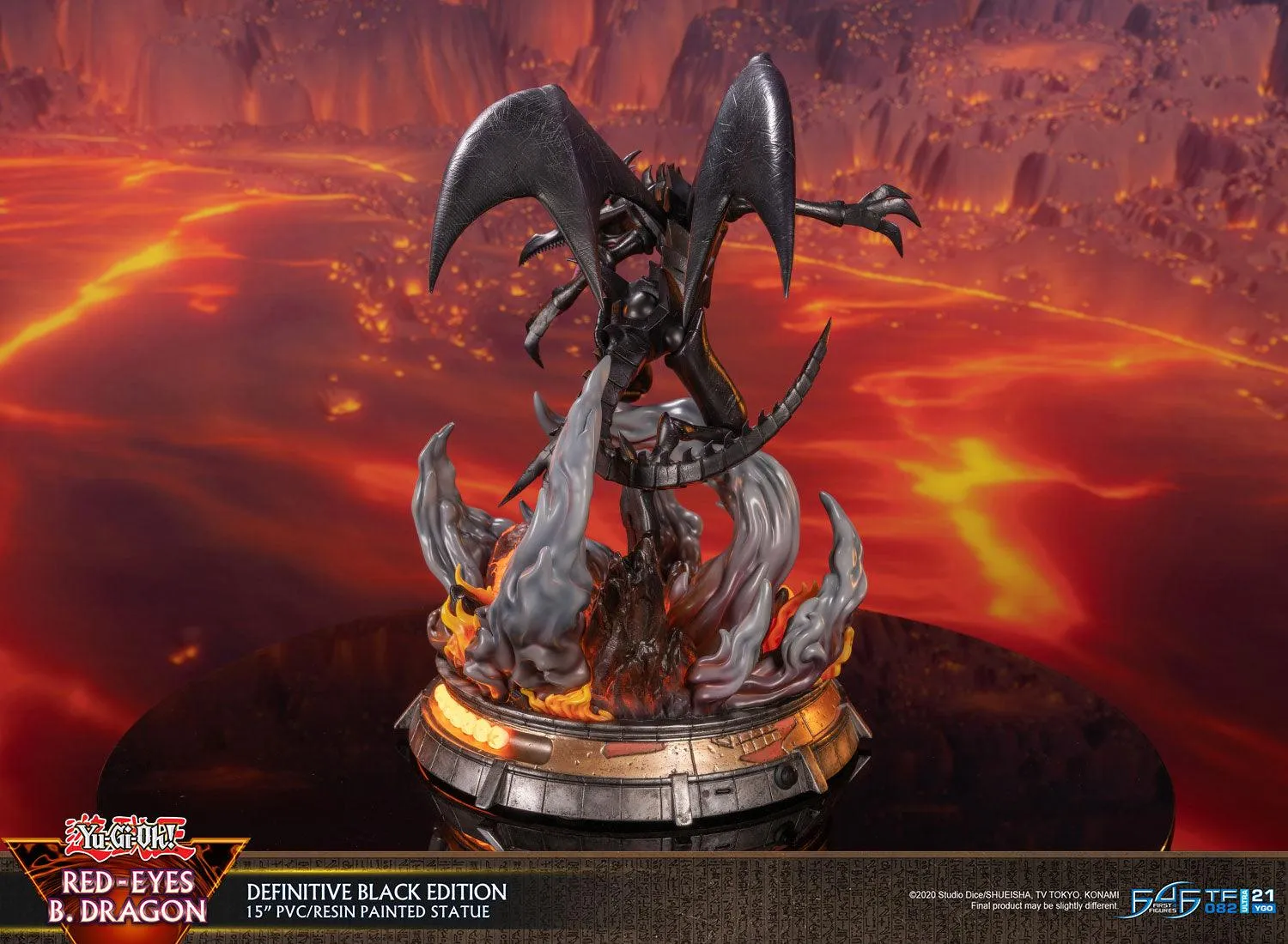 First 4 Figures Yu-Gi-Oh Red-Eyes statuetă Black Edition