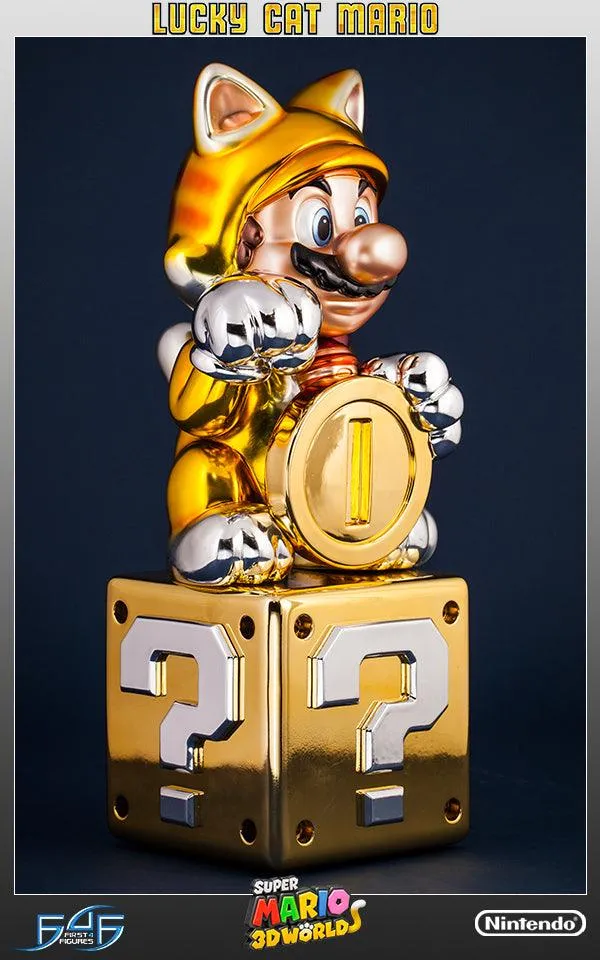 First 4 Figures Lucky Cat Mario statueta aurie Exclusive