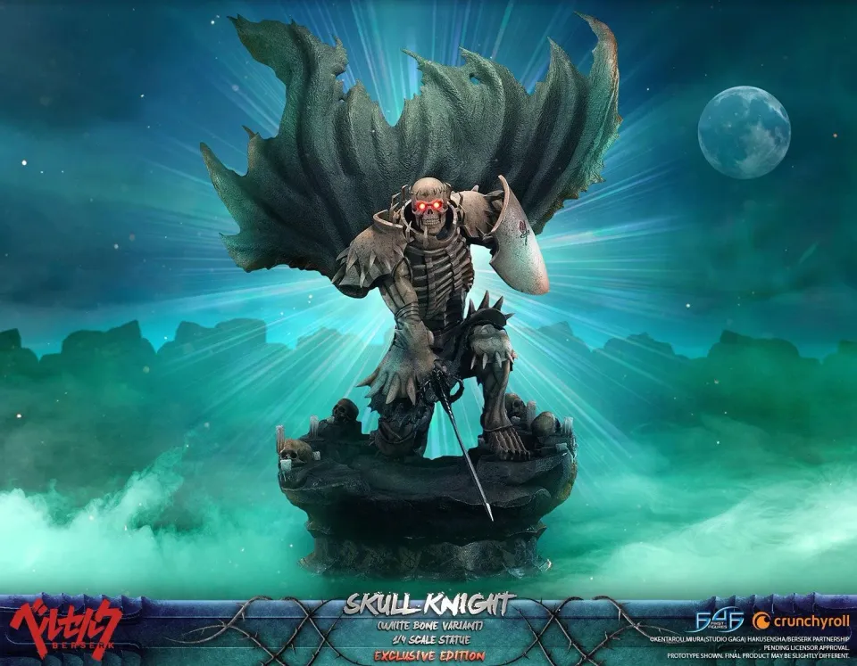 First 4 Figures Skull Knight White Bone statuie rășină