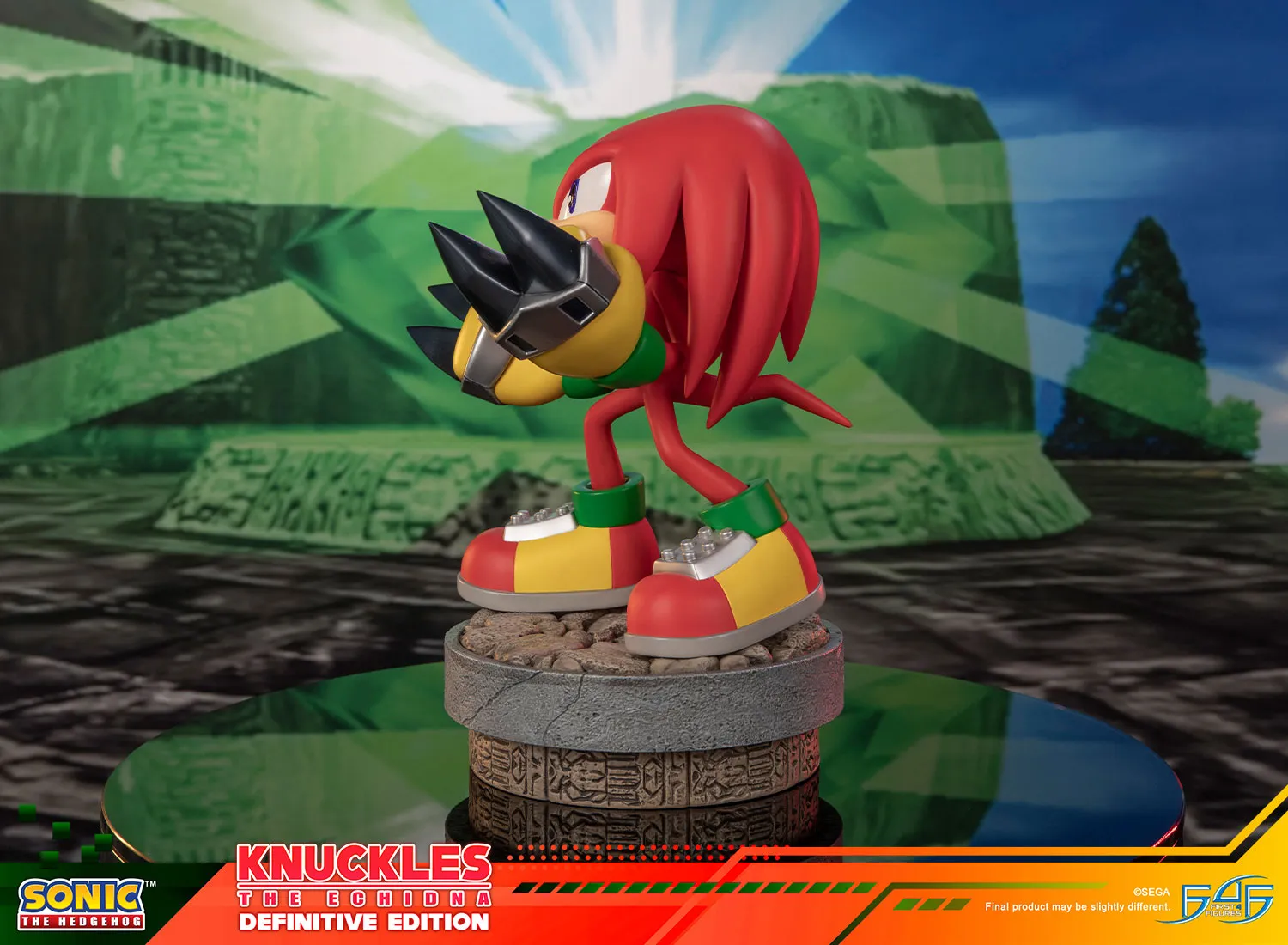 First 4 Figures Sonic Knuckles statueta Definitive LED smarald