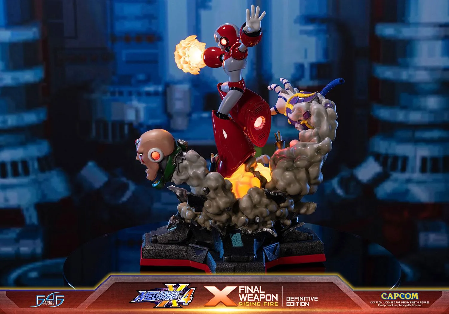 First 4 Figures Mega Man X4 X Final Weapon statueta rasina Definitive LED