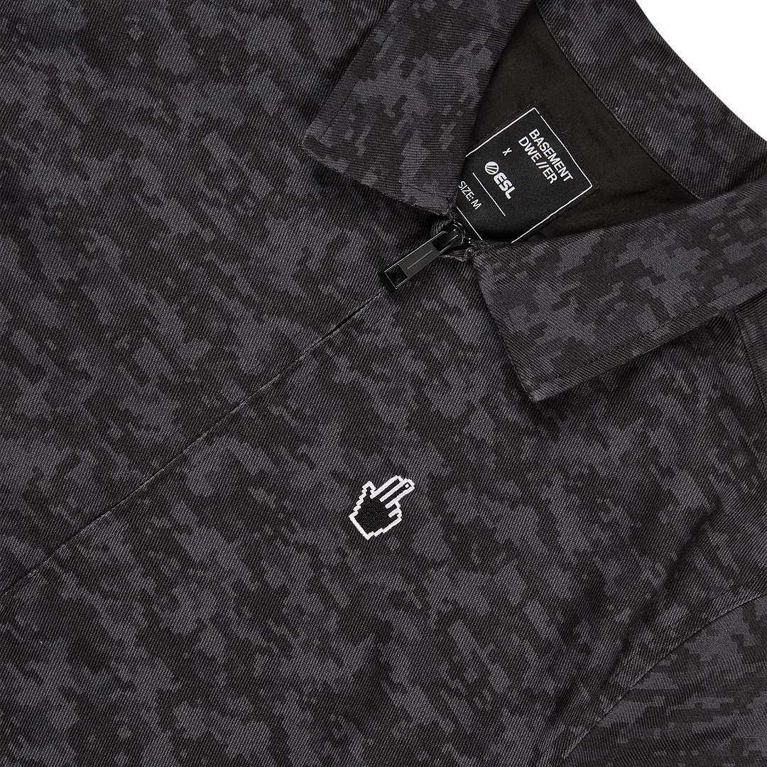 BASEMENT DWE//ER Harrington geaca neagra bumbac camuflaj