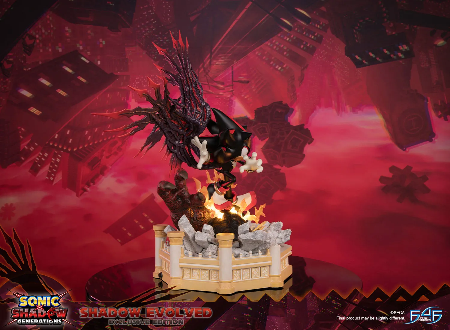 First 4 Figures Sonic Shadow Evolved statueta Exclusive LED
