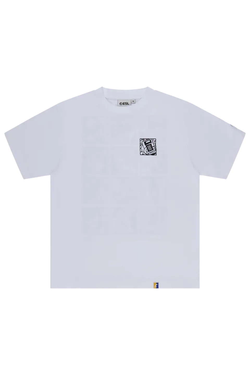 ESL Comic Tee tricou alb 220 GSM bumbac
