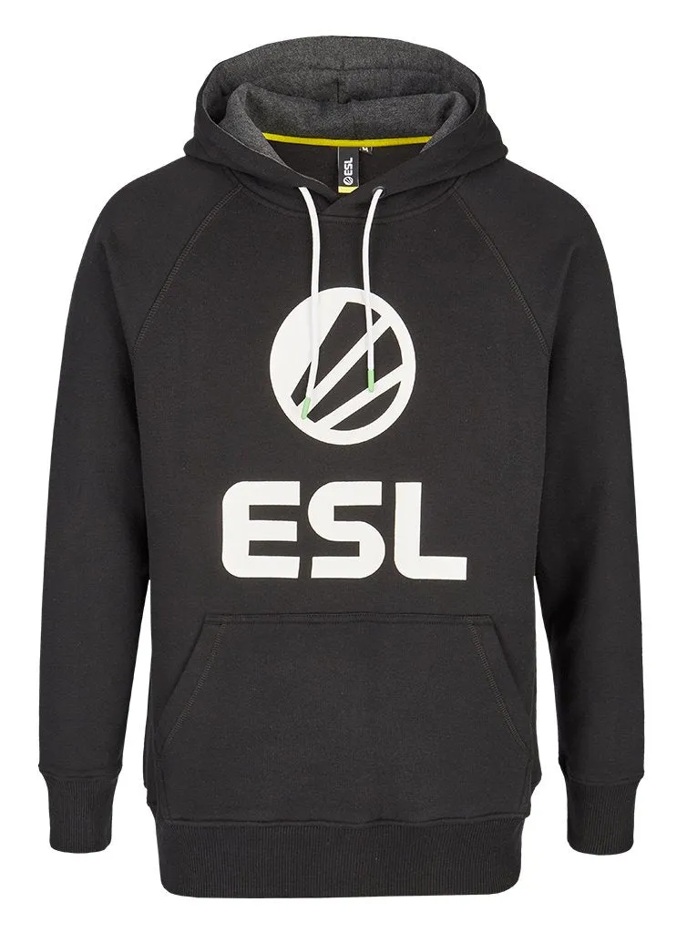 ESL Classic Pullover Hoodie hanorac negru bumbac 300g