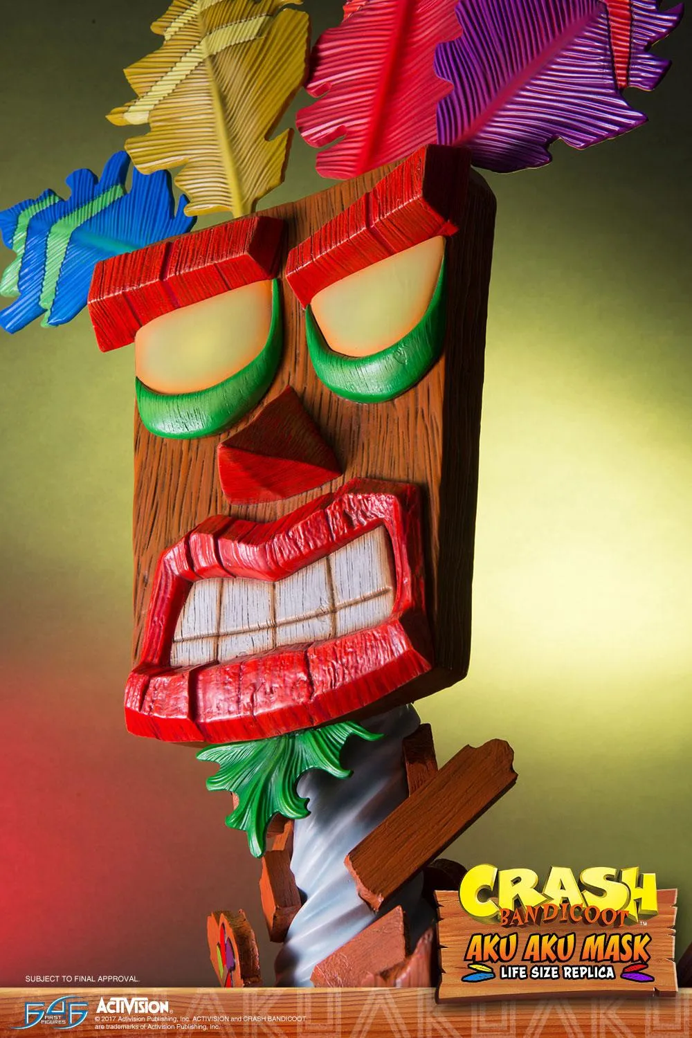 First 4 Figures Crash Aku Aku Mască mărime naturală 65 cm
