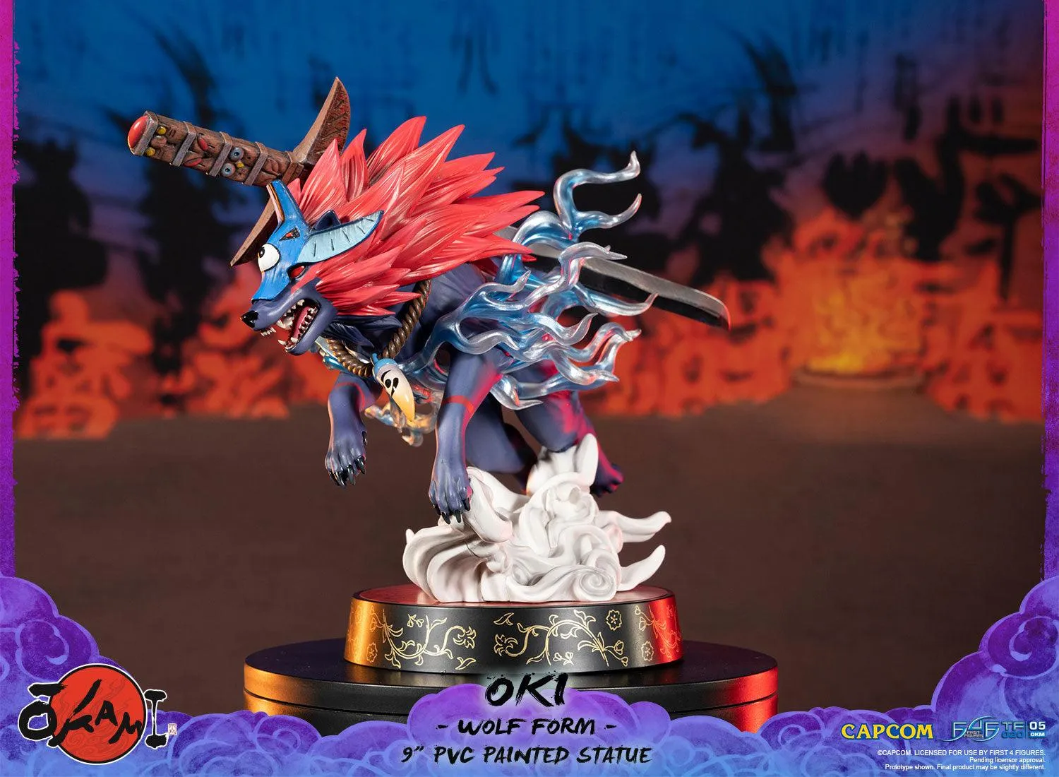 First 4 Figures Okami Oki Wolf Form statueta PVC Standard glow