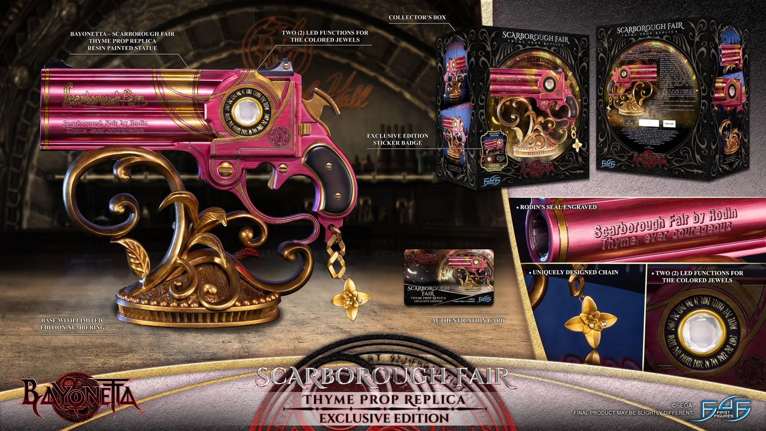 First 4 Figures Bayonetta Thyme replica pistol LED