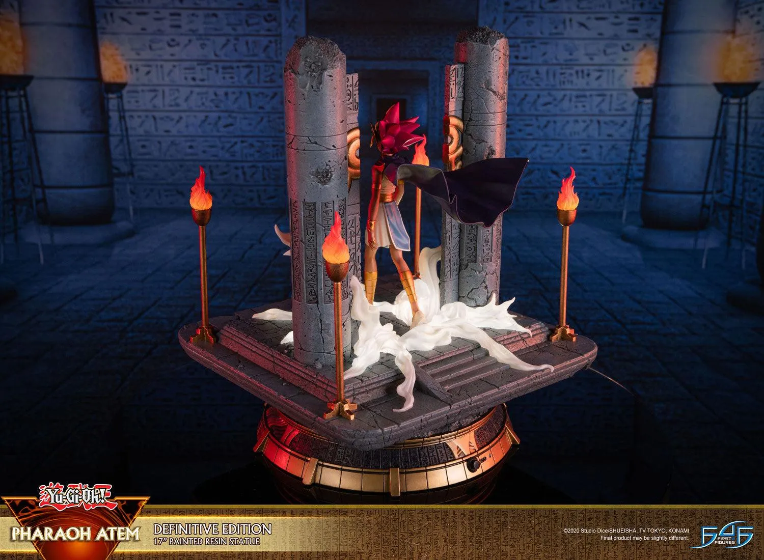 First 4 Figures Yu-Gi-Oh Pharaoh Atem statuetă Definitive Edition cu LED