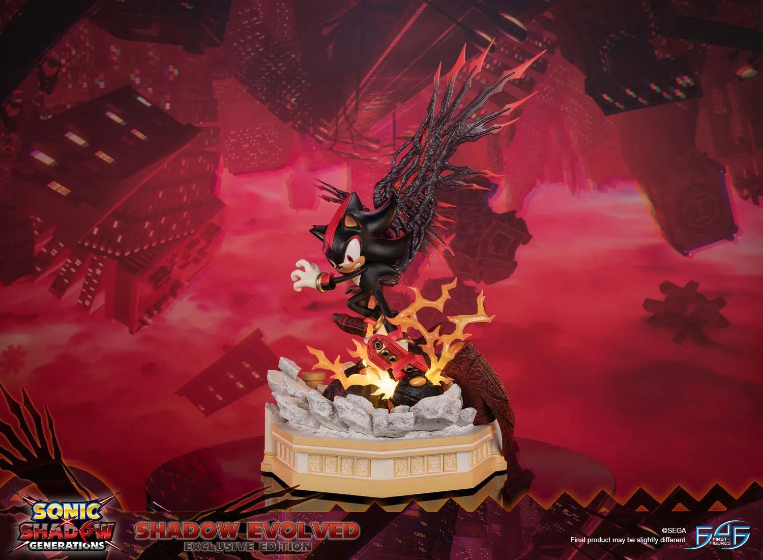 First 4 Figures Sonic Shadow Evolved statueta Exclusive LED