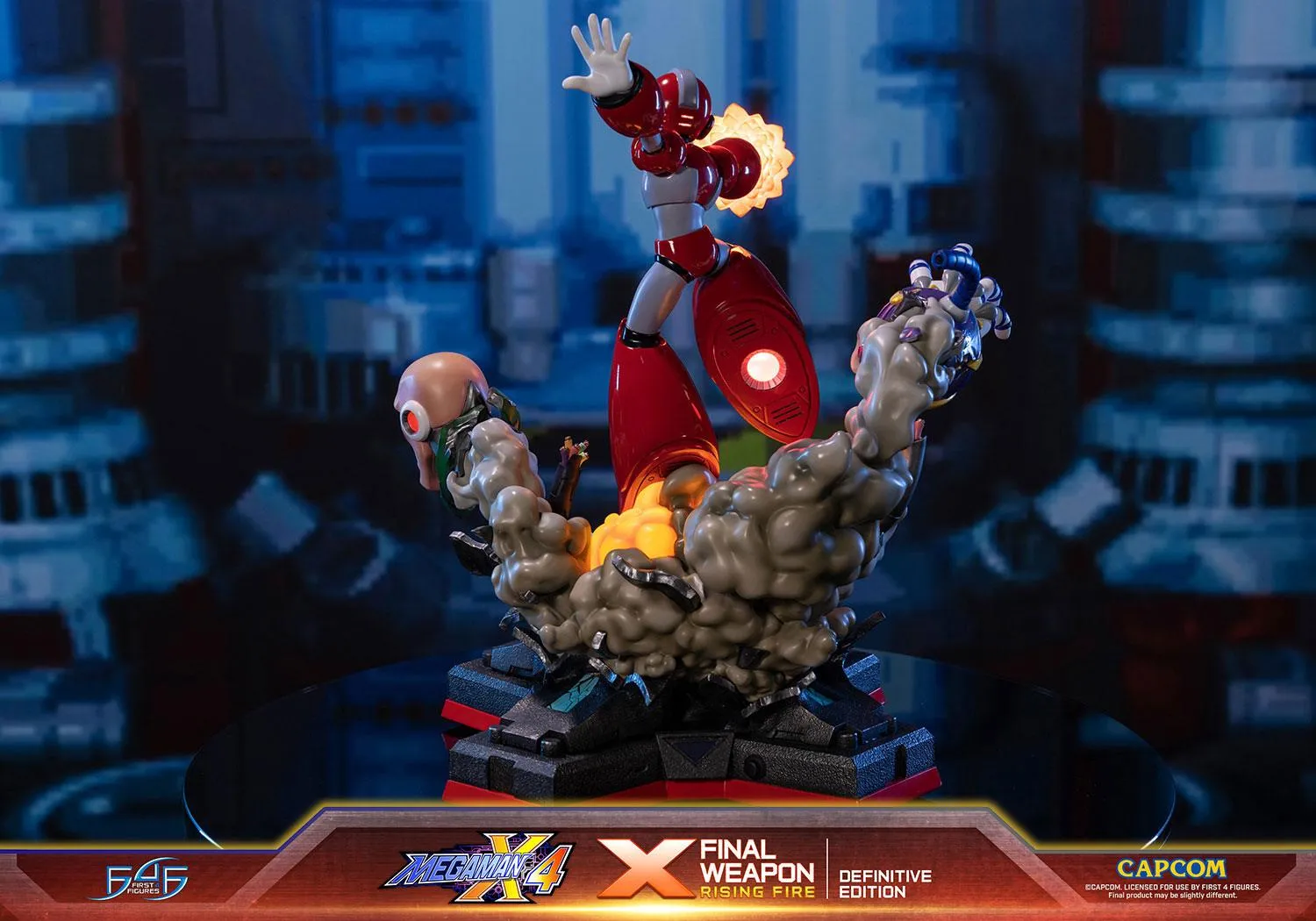 First 4 Figures Mega Man X4 X Final Weapon statueta rasina Definitive LED