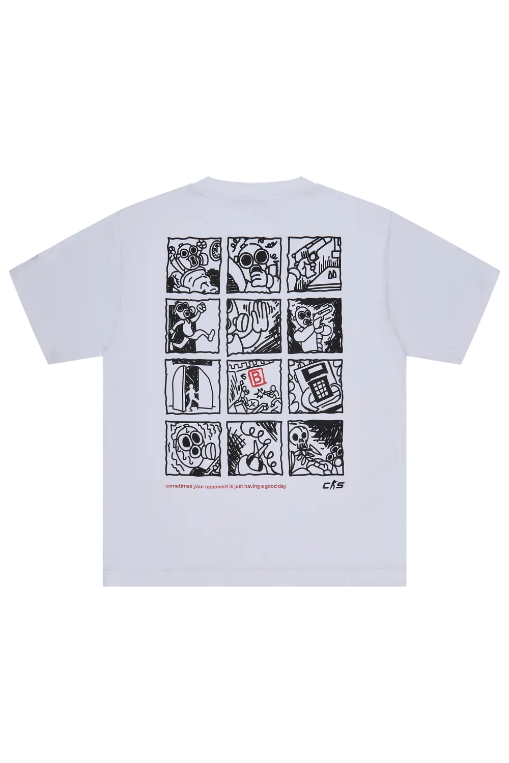 ESL Comic Tee tricou alb 220 GSM bumbac