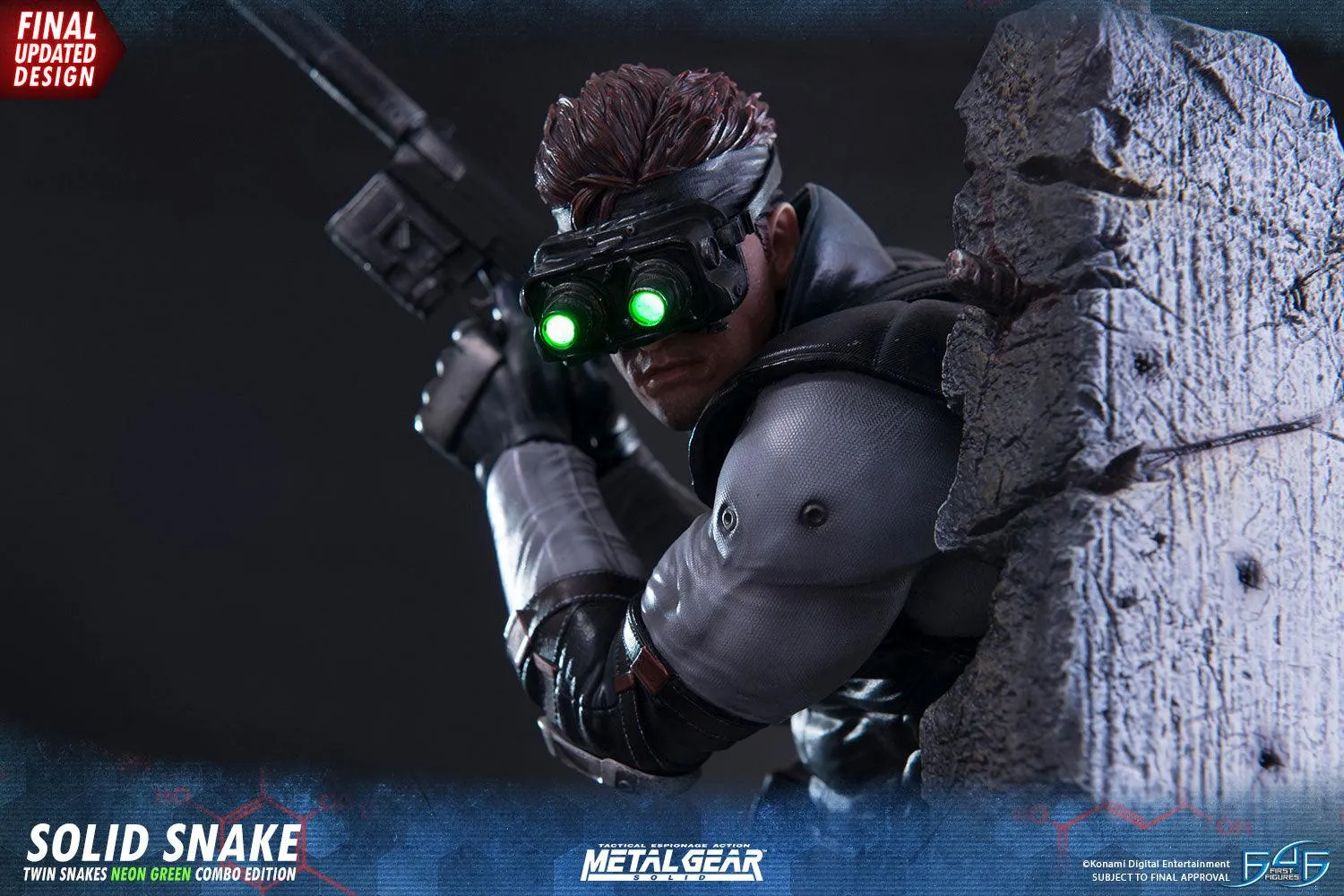 First 4 Figures Solid Snake Twin Snakes statueta Neon Green Combo