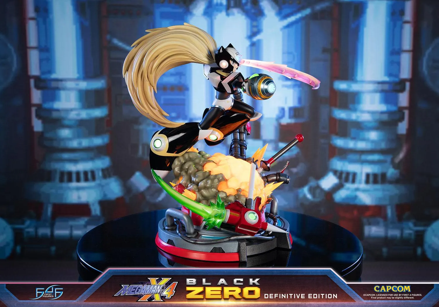 First 4 Figures Mega Man X Black Zero statueta Definitive LED