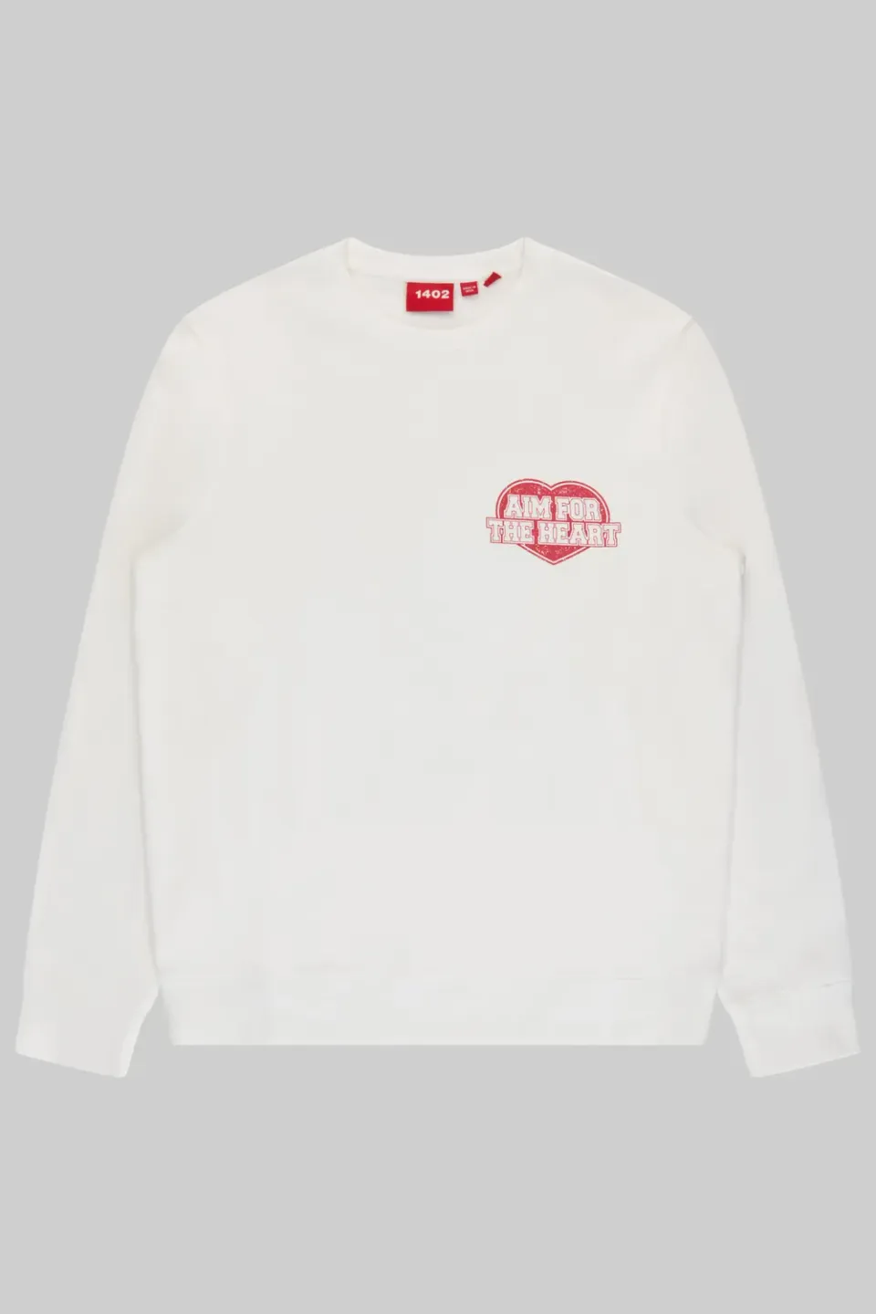 ESL Valentines bluza alba bumbac 320gsm print fata-spate