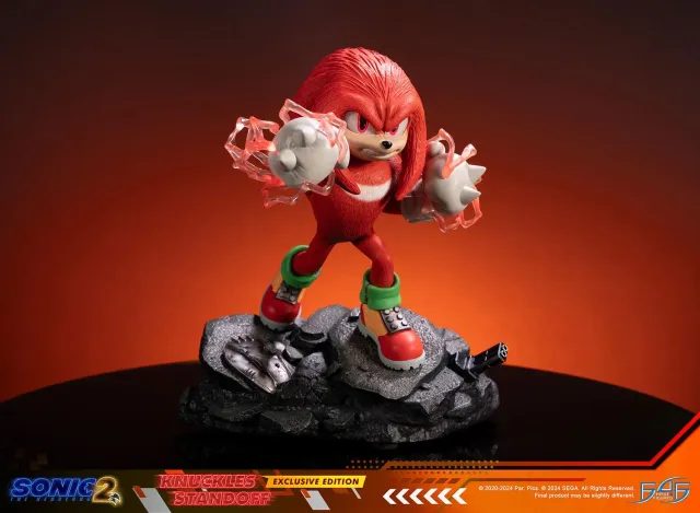 First 4 Figures Sonic Knuckles Standoff statuetă Exclusive Edition LED
