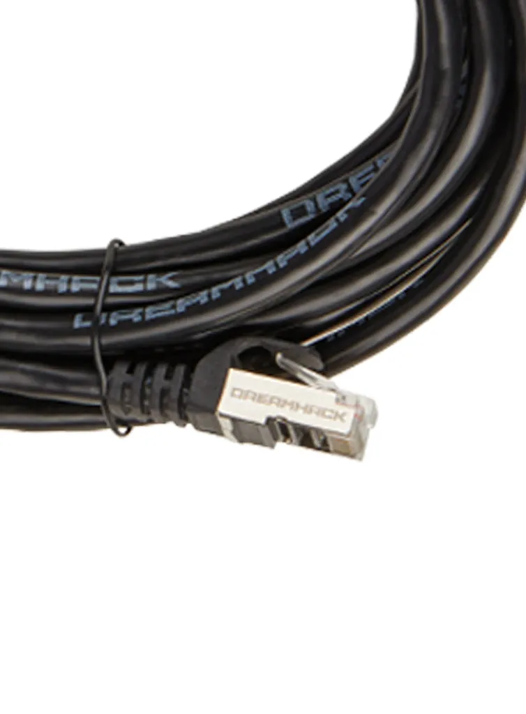DreamHack Cablu ethernet CAT6 negru 5m gigabit