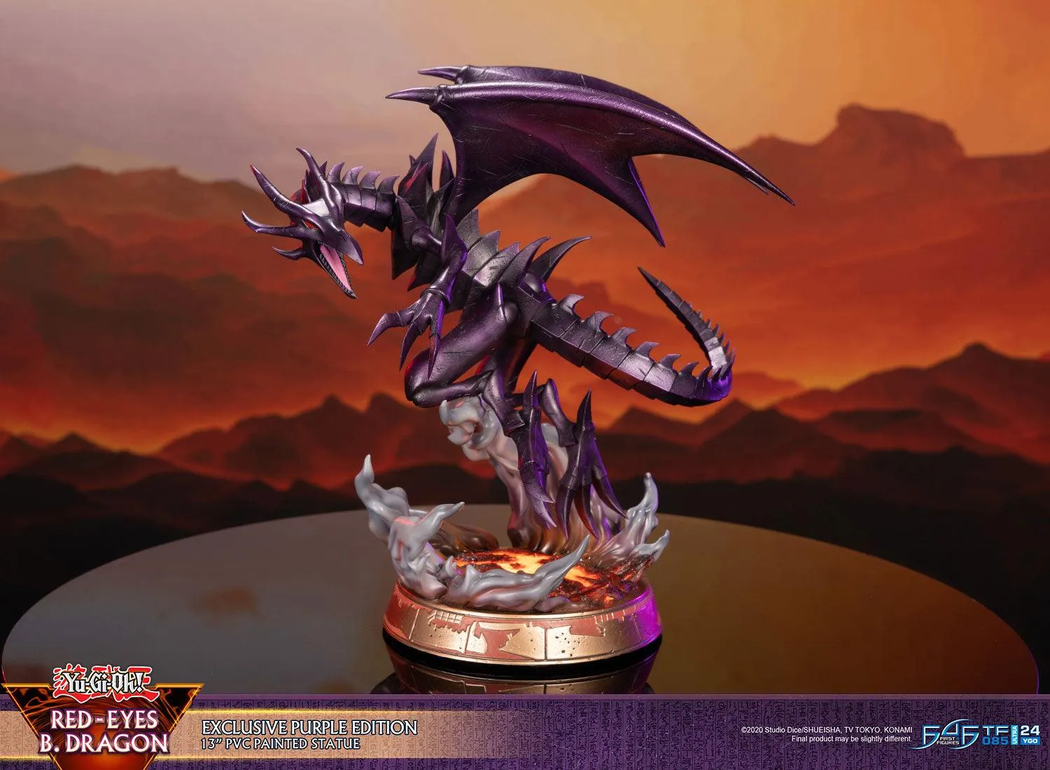 First 4 Figures Yu-Gi-Oh Red-Eyes statueta Purple LED 33 cm