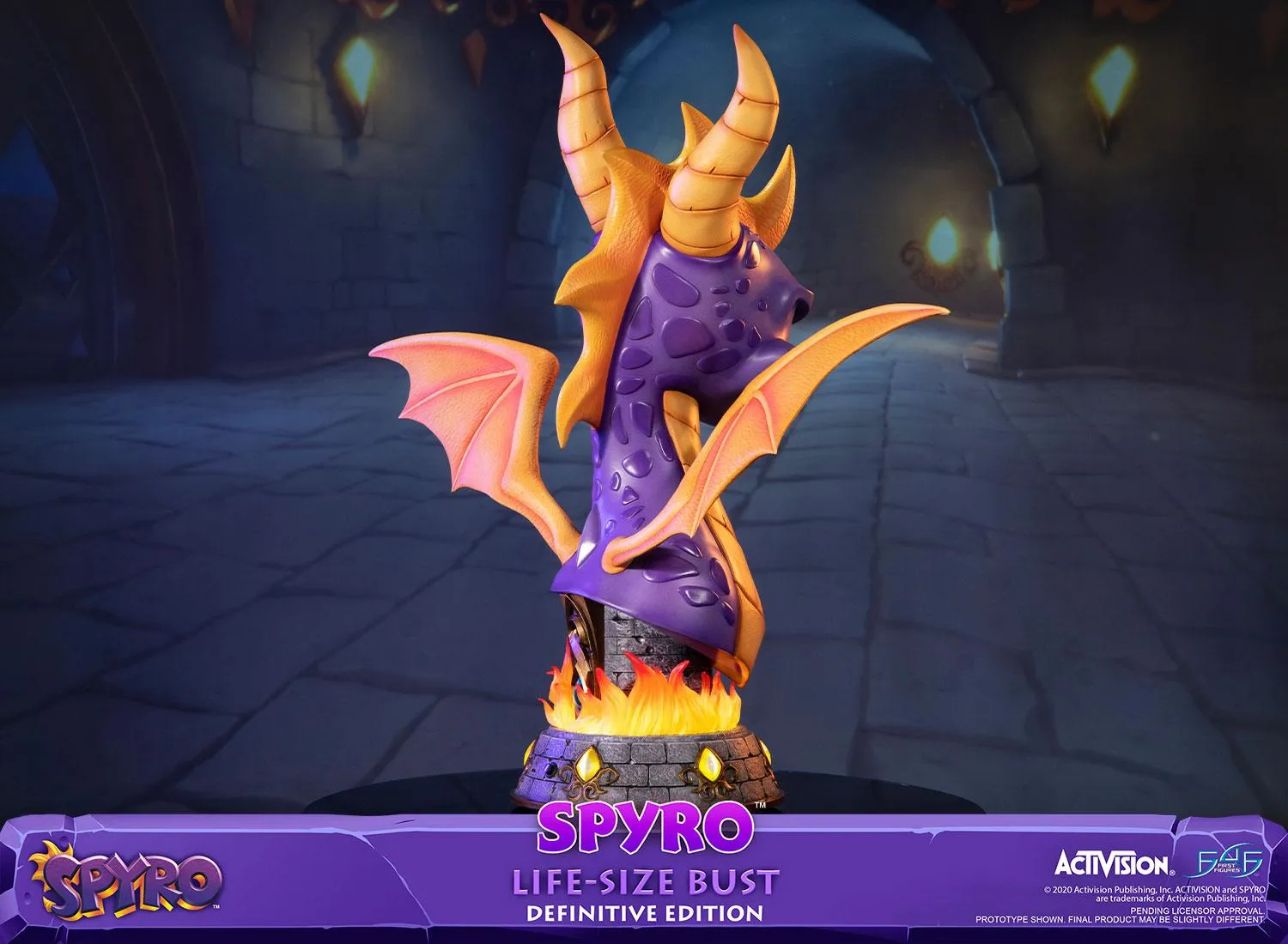 First 4 Figures Spyro Dragon bust Definitive LED aripi