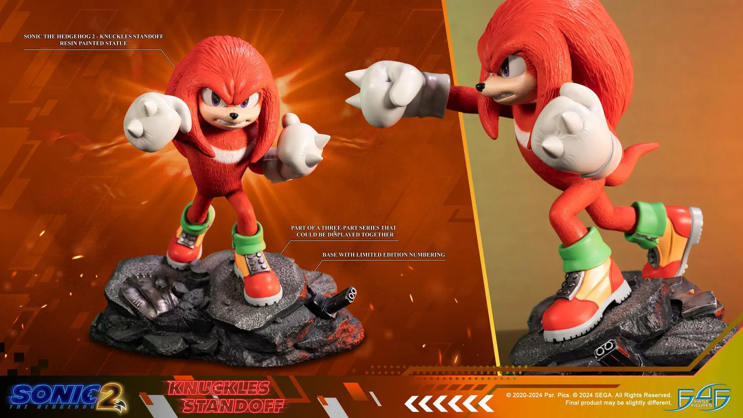First 4 Figures Sonic 2 Knuckles Standoff statueta rasina