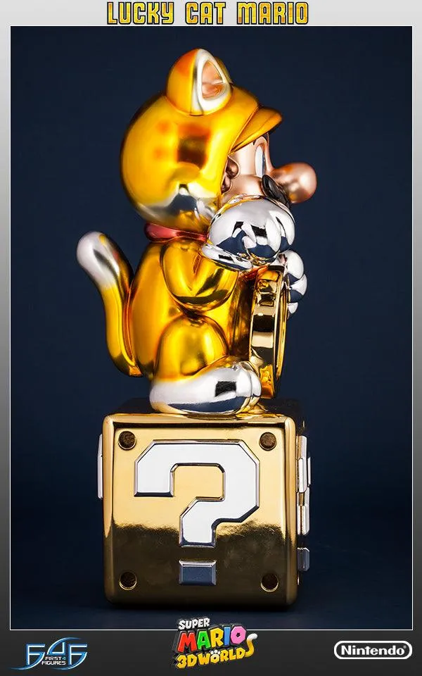 First 4 Figures Lucky Cat Mario statueta aurie Exclusive