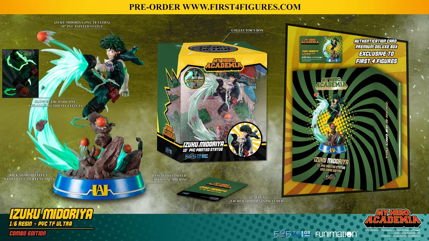 First 4 Figures My Hero Midoriya statuetă Exclusive Combo LED