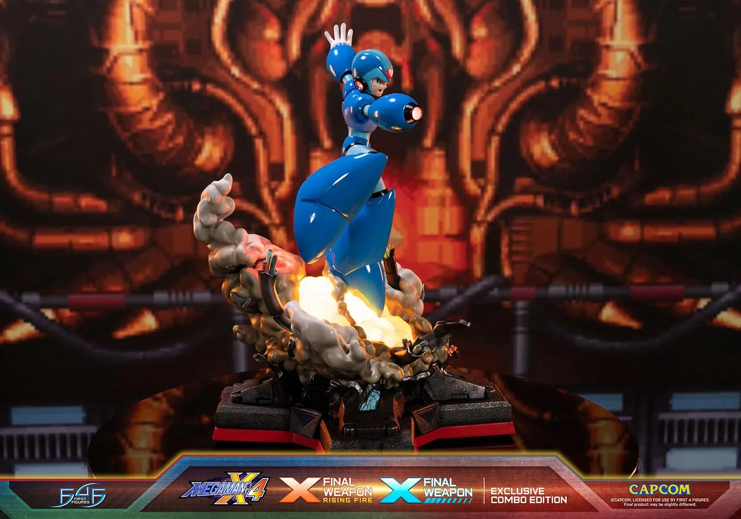 First 4 Figures Mega Man X4 X Final Weapon statueta Combo LED