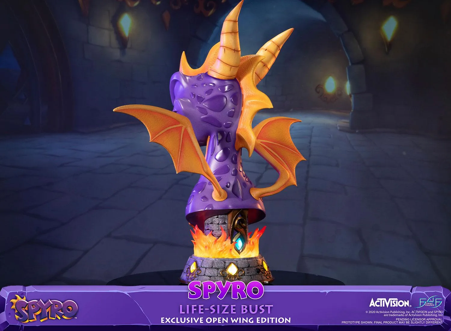 First 4 Figures Spyro Dragon Bust statueta rasina Exclusive aripi