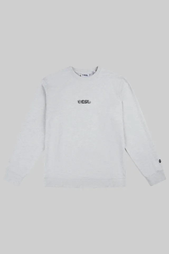 ESL Live Legendary bluza gri melanj 100% bumbac
