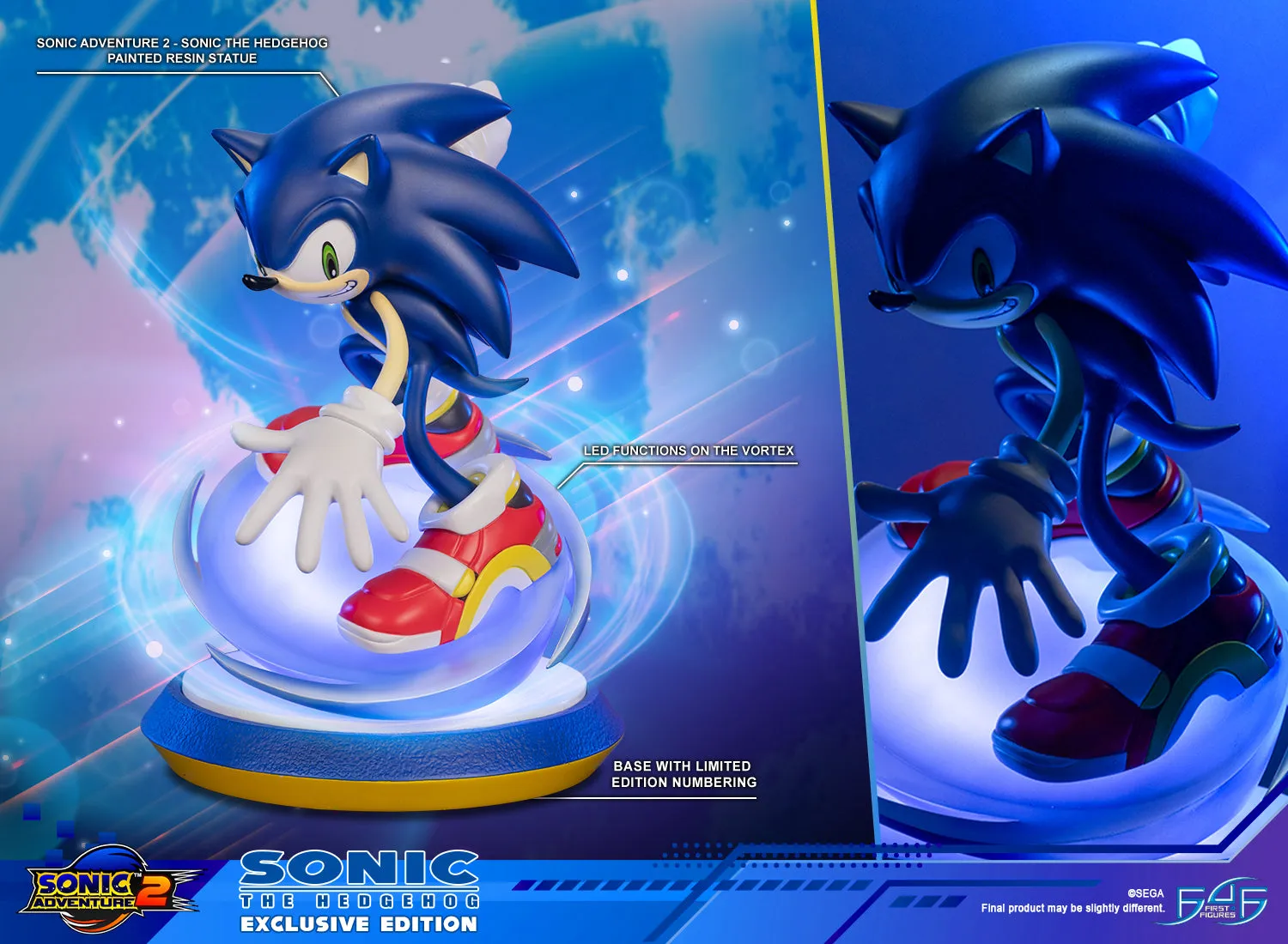 First 4 Figures Sonic Adventure 2 Sonic statueta Exclusive LED