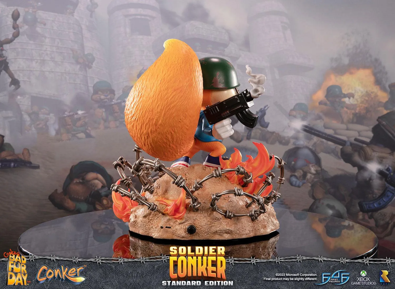 First 4 Figures Conker's Bad Fur Day Soldier Conker statueta Standard