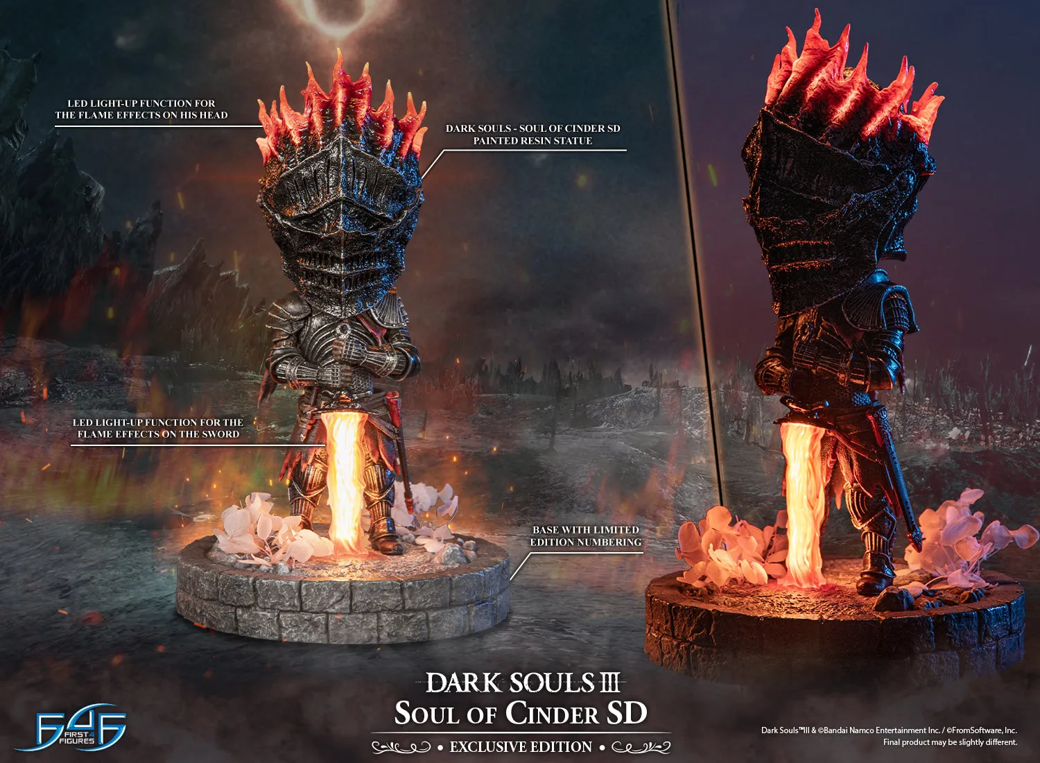 First 4 Figures Dark Souls Soul of Cinder statuetă SD LED