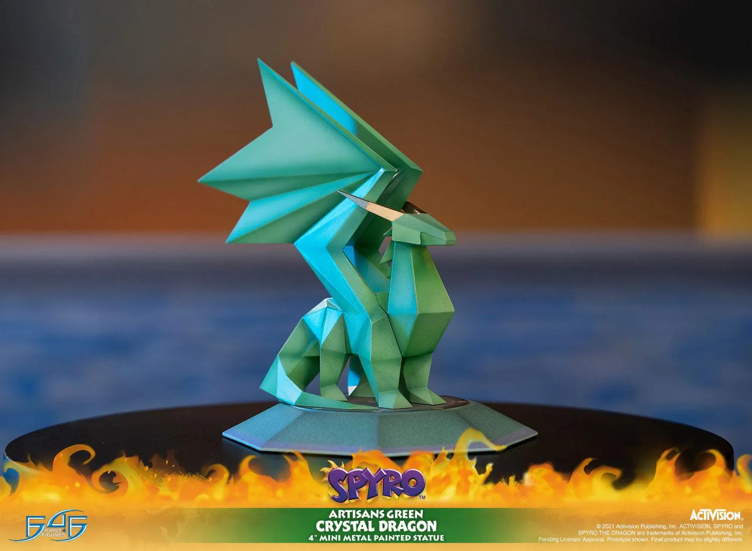 First 4 Figures Spyro Artisans Green Crystal Dragon statuetă metal