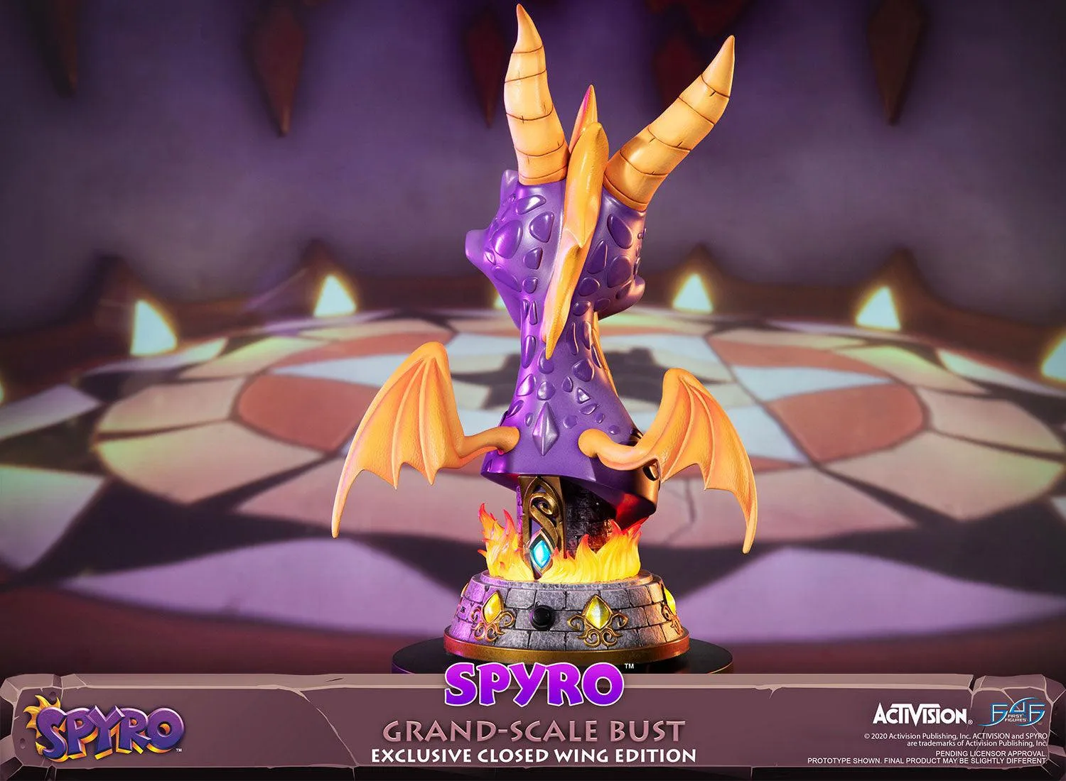 First 4 Figures Spyro Grand-Scale Bust statuetă Closed Wing Edition