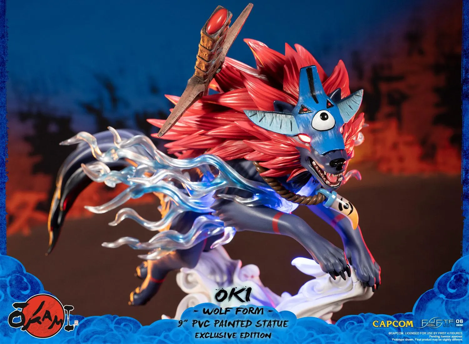 First 4 Figures Okami Oki Wolf statuetă PVC Exclusive LED