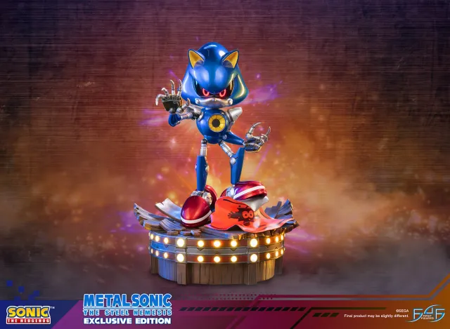 First 4 Figures Sonic Metal Sonic statuetă Exclusive Edition cu LED