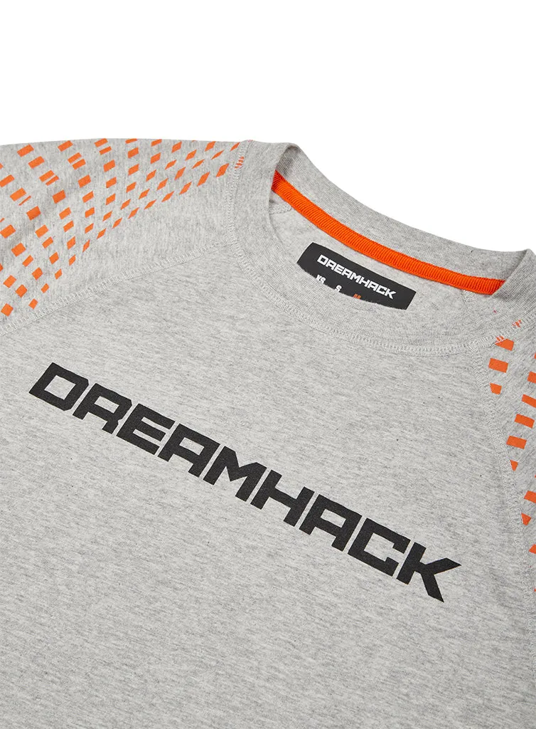 DreamHack Raglan tricou maneca scurta Grey Warp bumbac