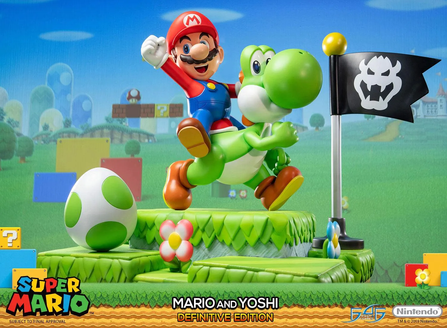 First 4 Figures Super Mario Mario and Yoshi statueta Definitive