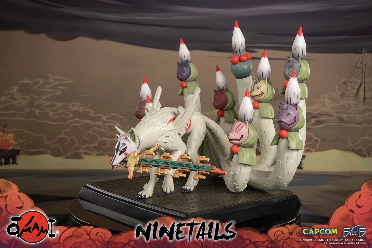 First 4 Figures Okami Ninetails statuetă rășină 50,5 cm ediție limitată