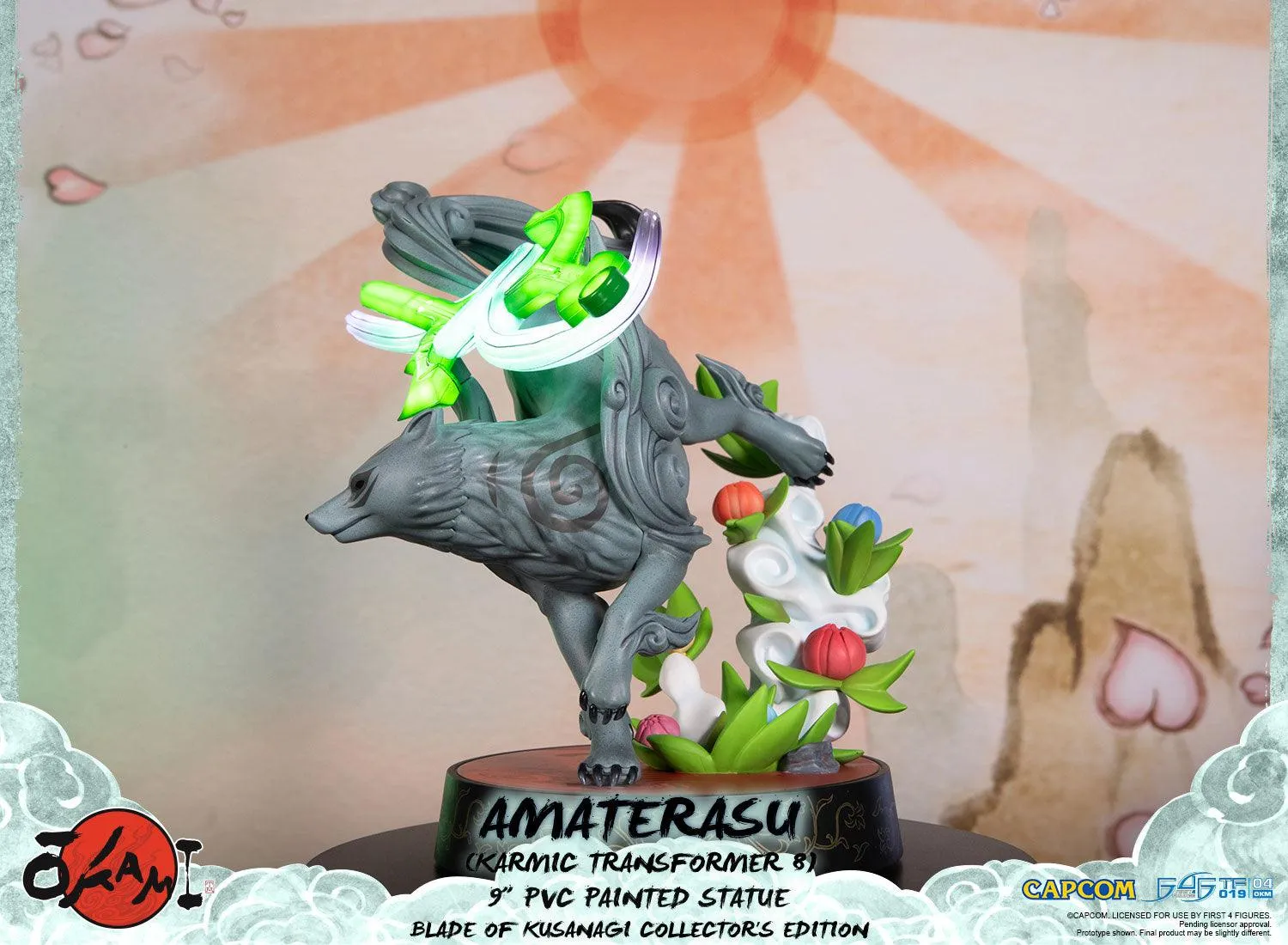 First 4 Figures Okami Amaterasu Karmic Transformer 8 figurină LED