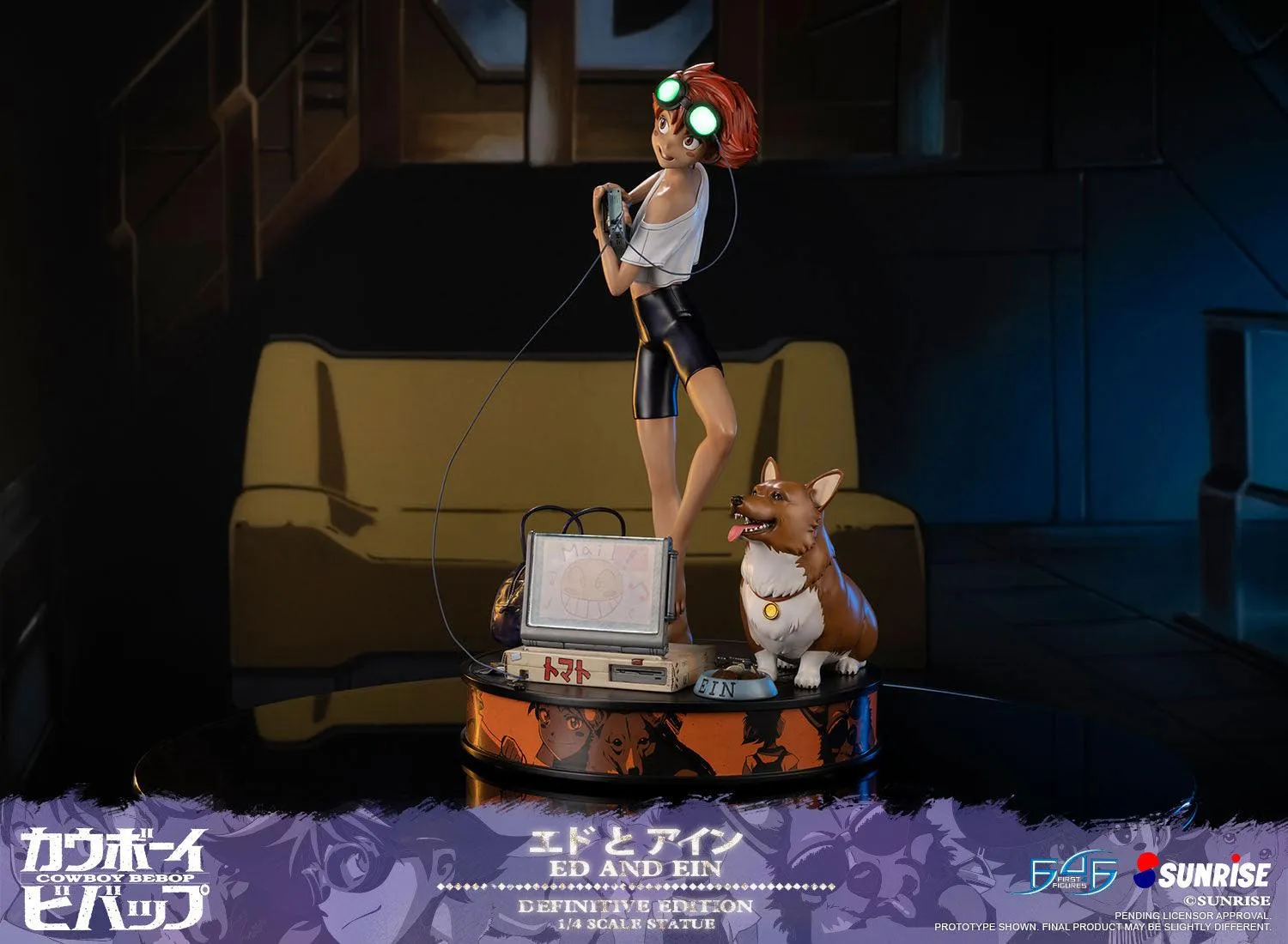 First 4 Figures Cowboy Bebop Ed and Ein statueta Definitive Edition