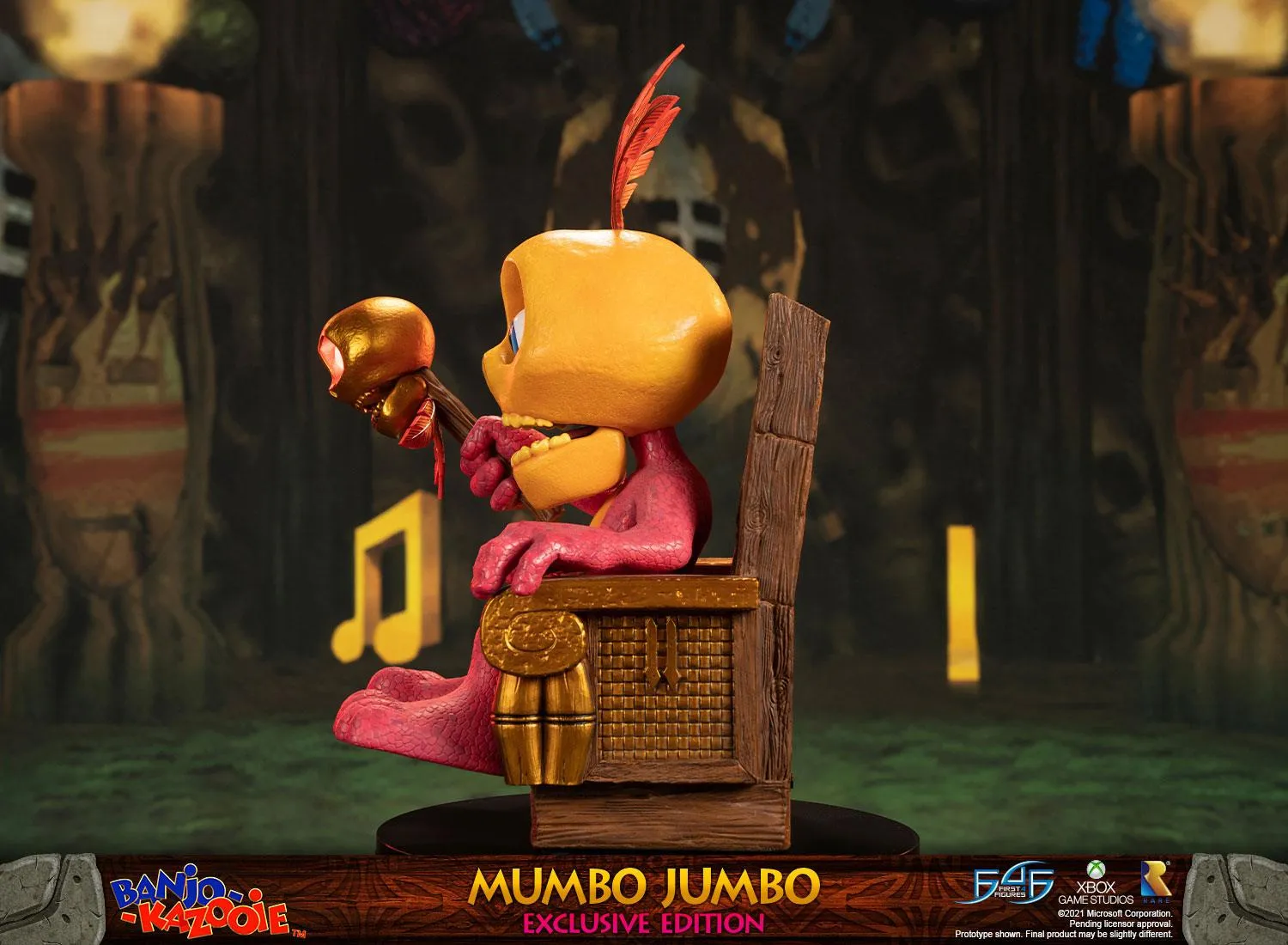 First 4 Figures Banjo-Kazooie Mumbo Jumbo statuetă Exclusive LED