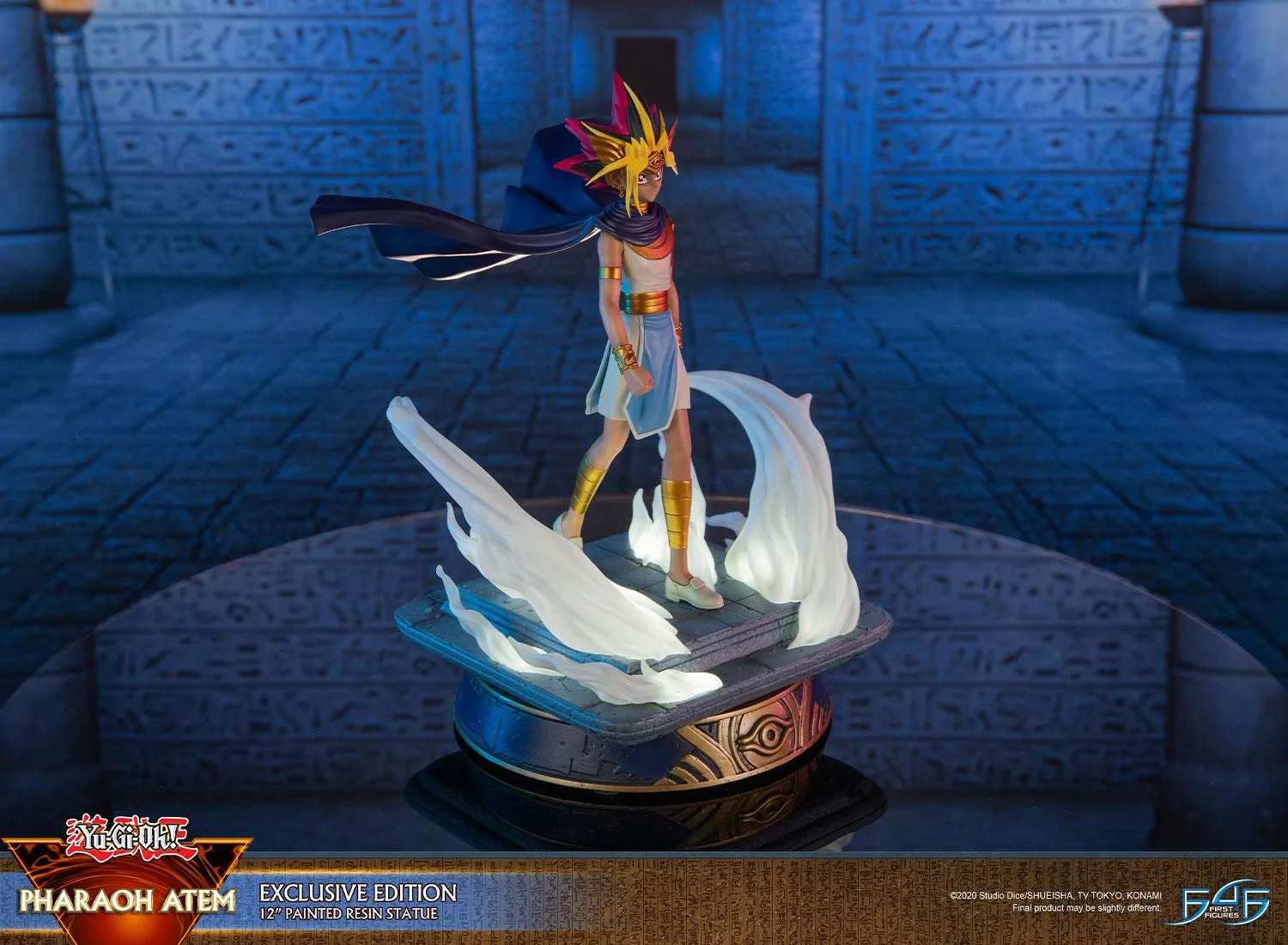 First 4 Figures Yu-Gi-Oh! Pharaoh Atem statuetă Exclusive cu LED
