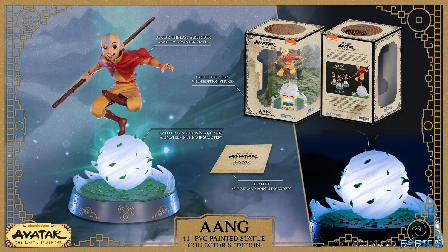 First 4 Figures Avatar Aang statuetă Collector's Edition LED