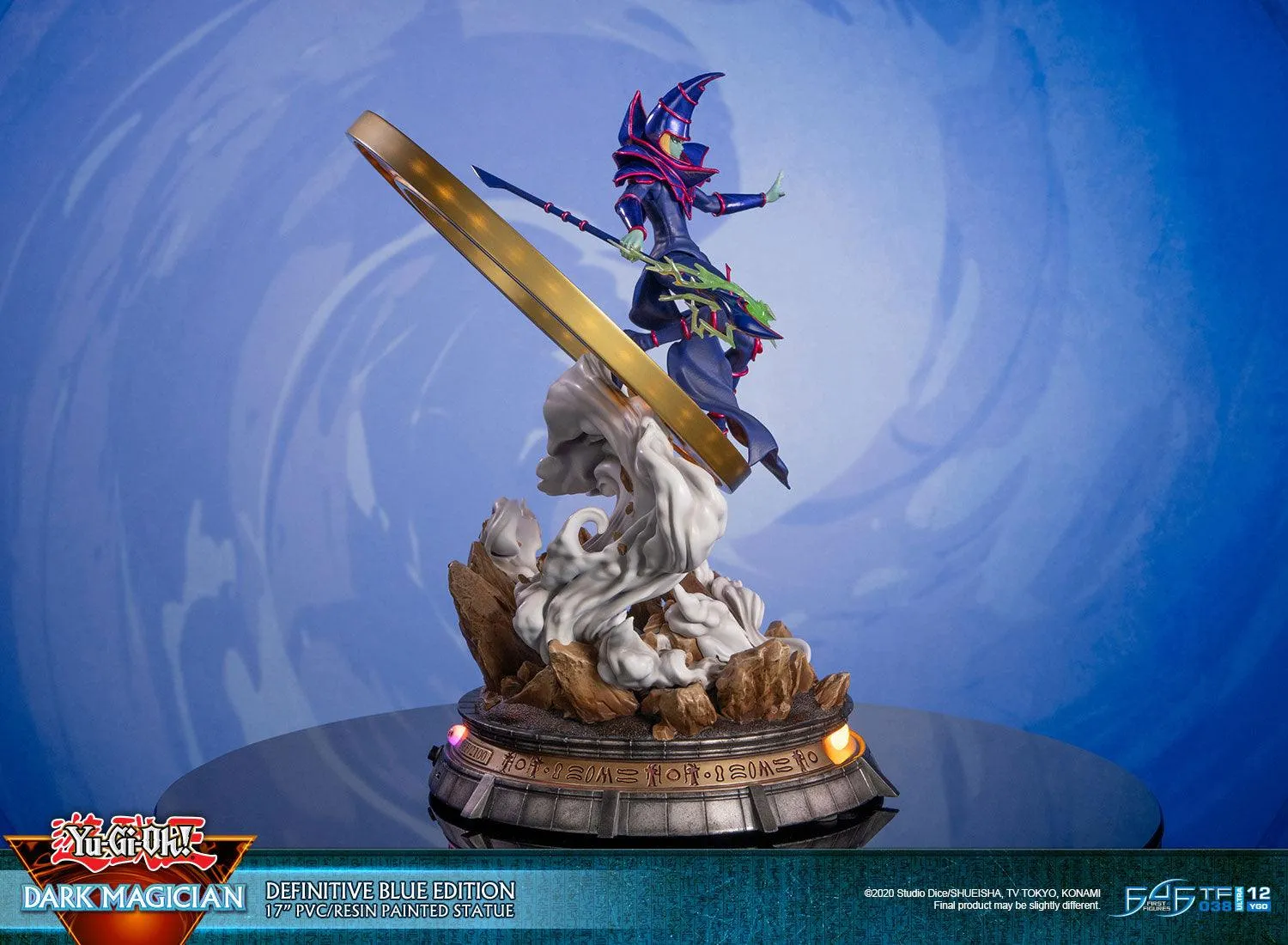 First 4 Figures Yu-Gi-Oh Dark Magician statueta Definitive Blue