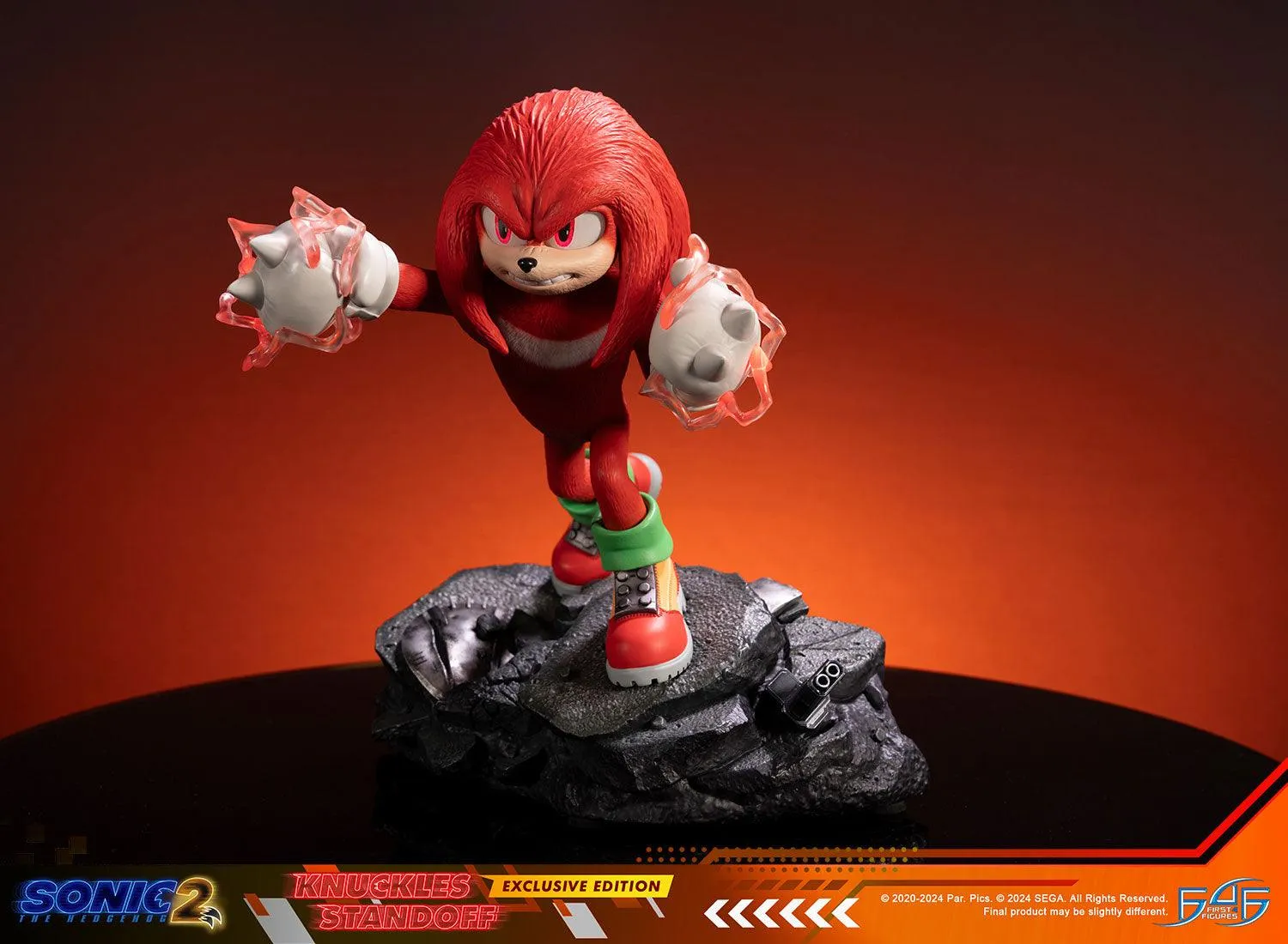 First 4 Figures Sonic Knuckles Standoff statuetă Exclusive Edition LED