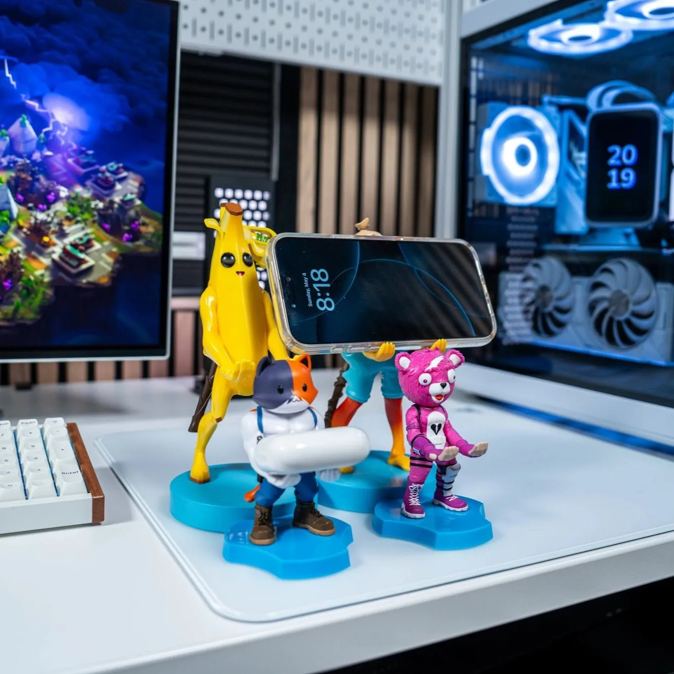 Exquisite Gaming Mini Cable Guys suport telefon Meowscles Fortnite