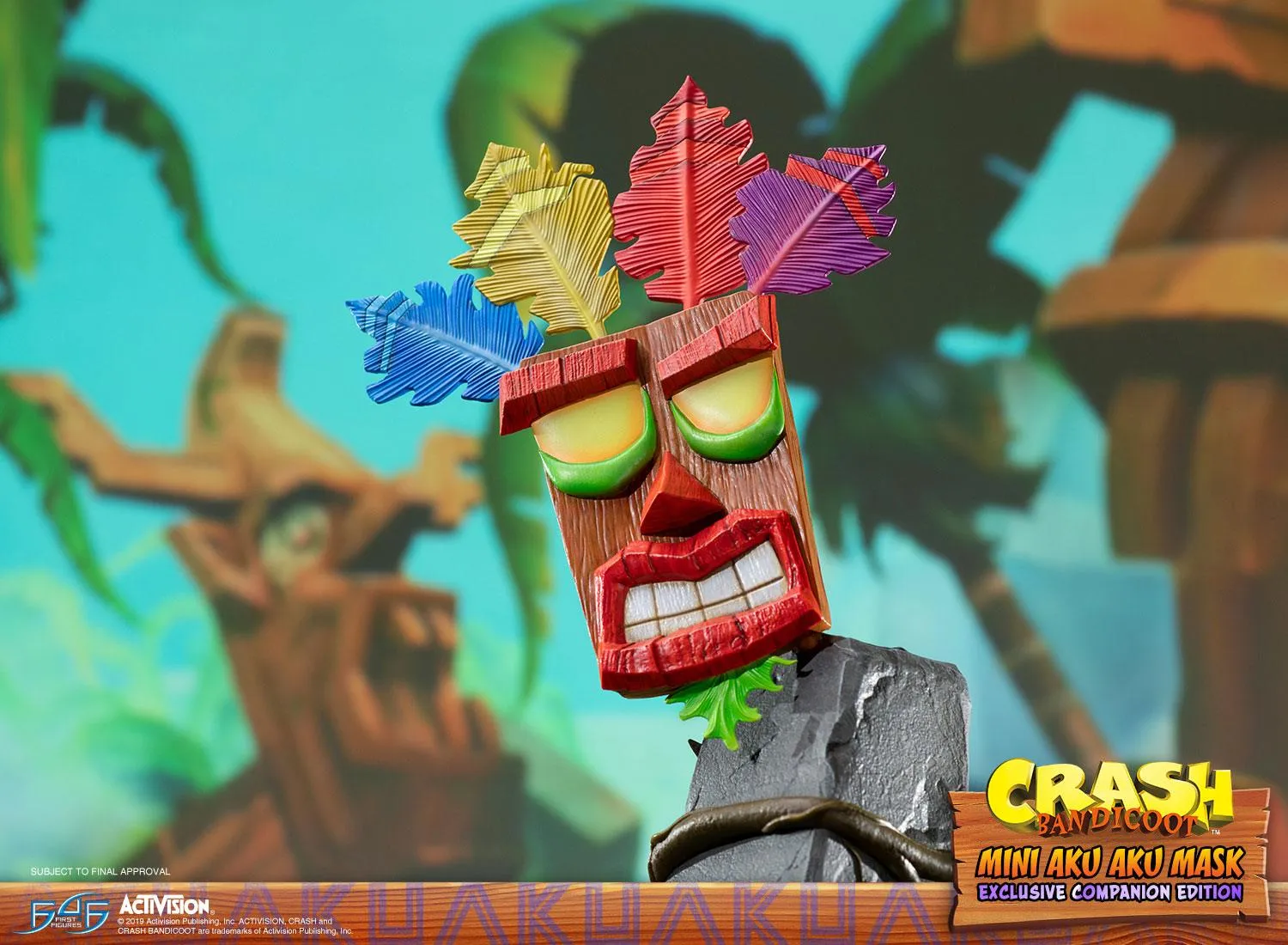 First 4 Figures Crash Mini Aku Aku statueta Exclusive Companion LED